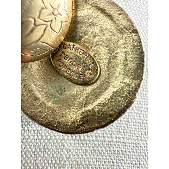 Vintage Catherine Popesco France charm Necklace Locket Crystals Enamel RARE 42" - Picture 5 of 9